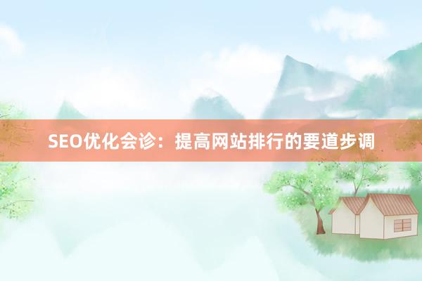 SEO优化会诊：提高网站排行的要道步调